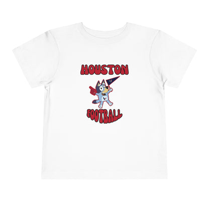 Toddler Bluey Design Houston Texans Football -Inspired T-Shirt