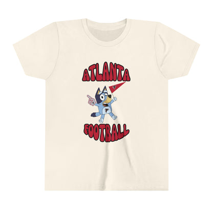 Youth Bluey Design Atlanta Falcons Football -Inspired T-Shirt