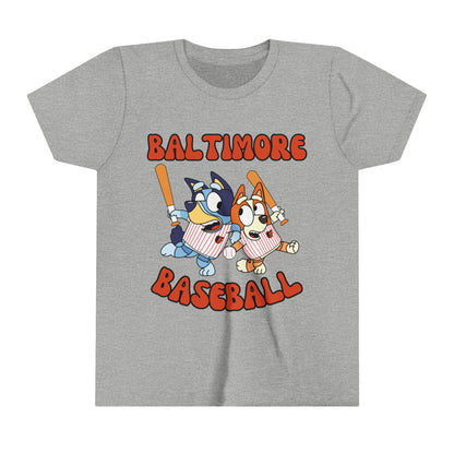 Youth Bluey Design Baltimore Orioles - Inspired T-Shirt