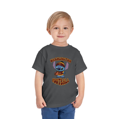 Toddler Stitch Design Commanders  Football - Inspired T-Shirt