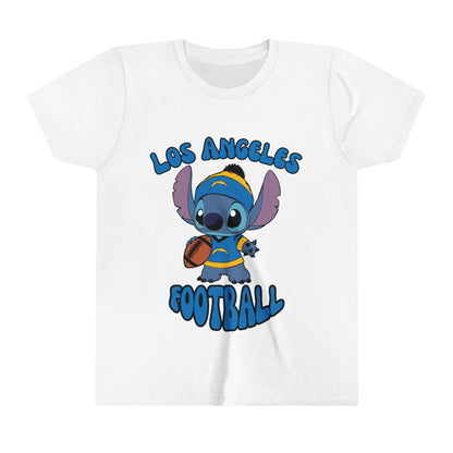 Youth Stitch Design Charger Football - Inspired T-Shirt