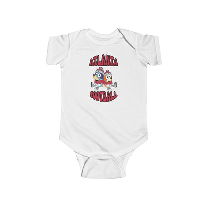 Infant Bluey & Bingo Design Falcons Football - Inspired Onesie