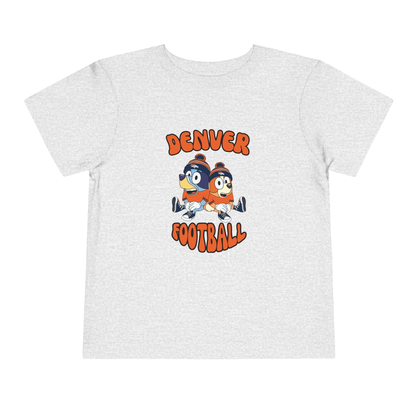 Toddler Bluey & Bingo Design Broncos Football - Inspired T-Shirt