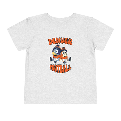 Toddler Bluey & Bingo Design Broncos Football - Inspired T-Shirt