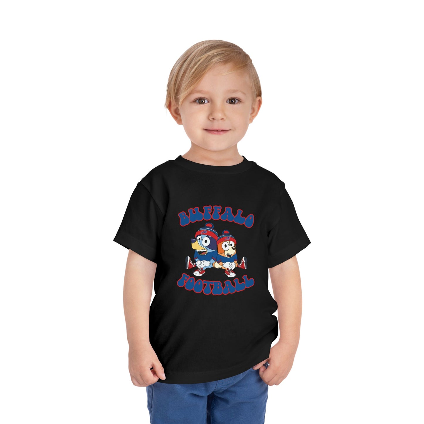 Toddler Bluey & Bingo Design Bills Football - Inspired T-Shirt