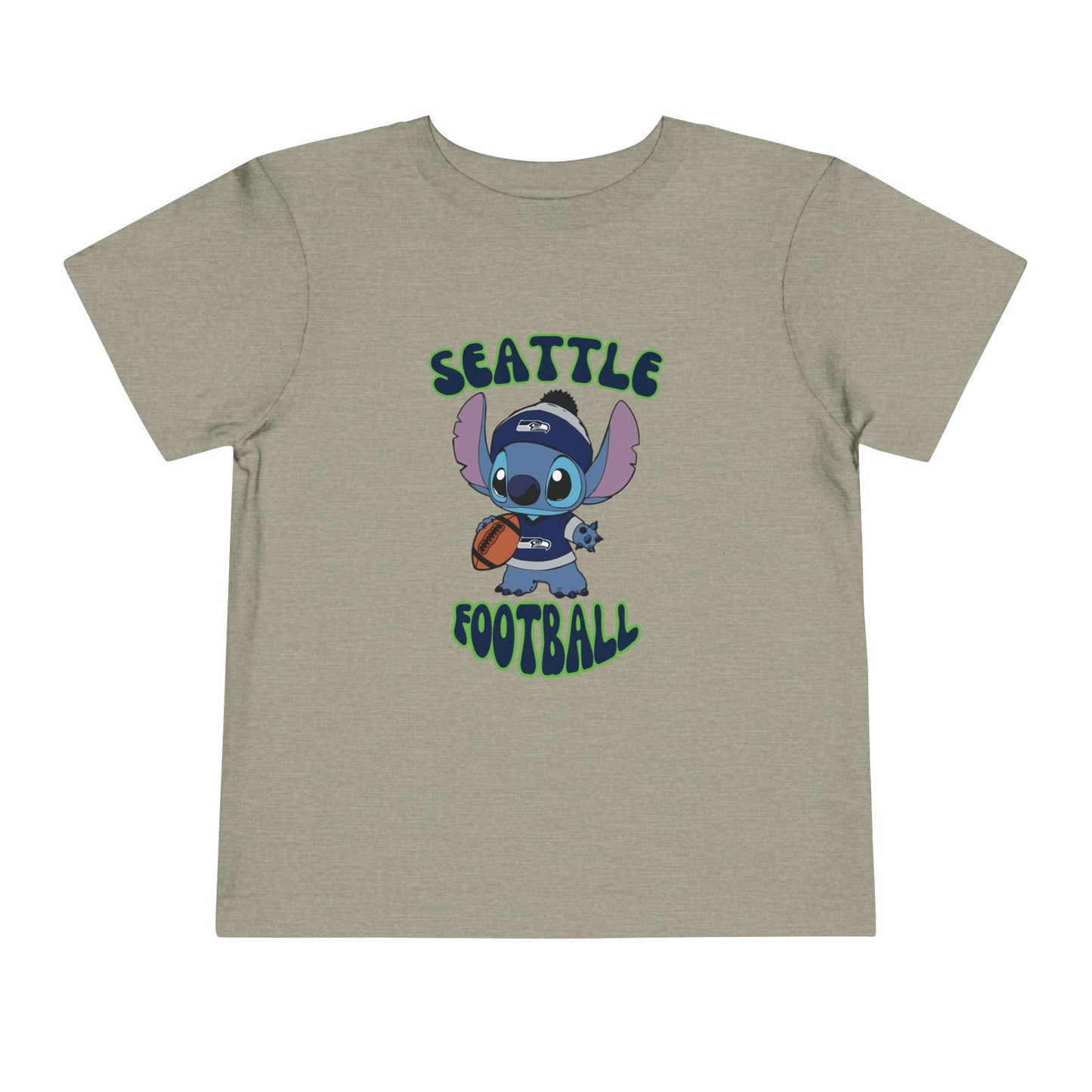 Toddler Stitch Design Seahawks Football - Inspired T-Shirt