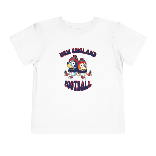 Toddler Bluey & Bingo Design Patriots Football - Inspired T-Shirt