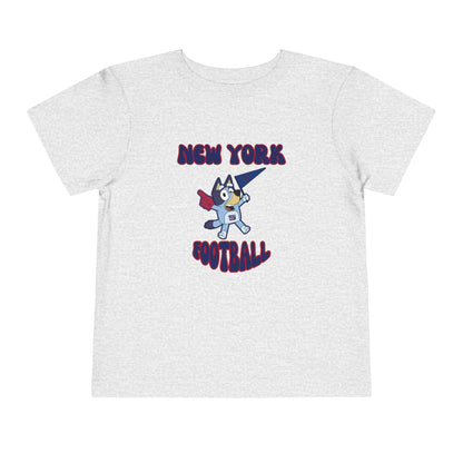 Toddler Bluey Design New York Giants Football -Inspired T-Shirt