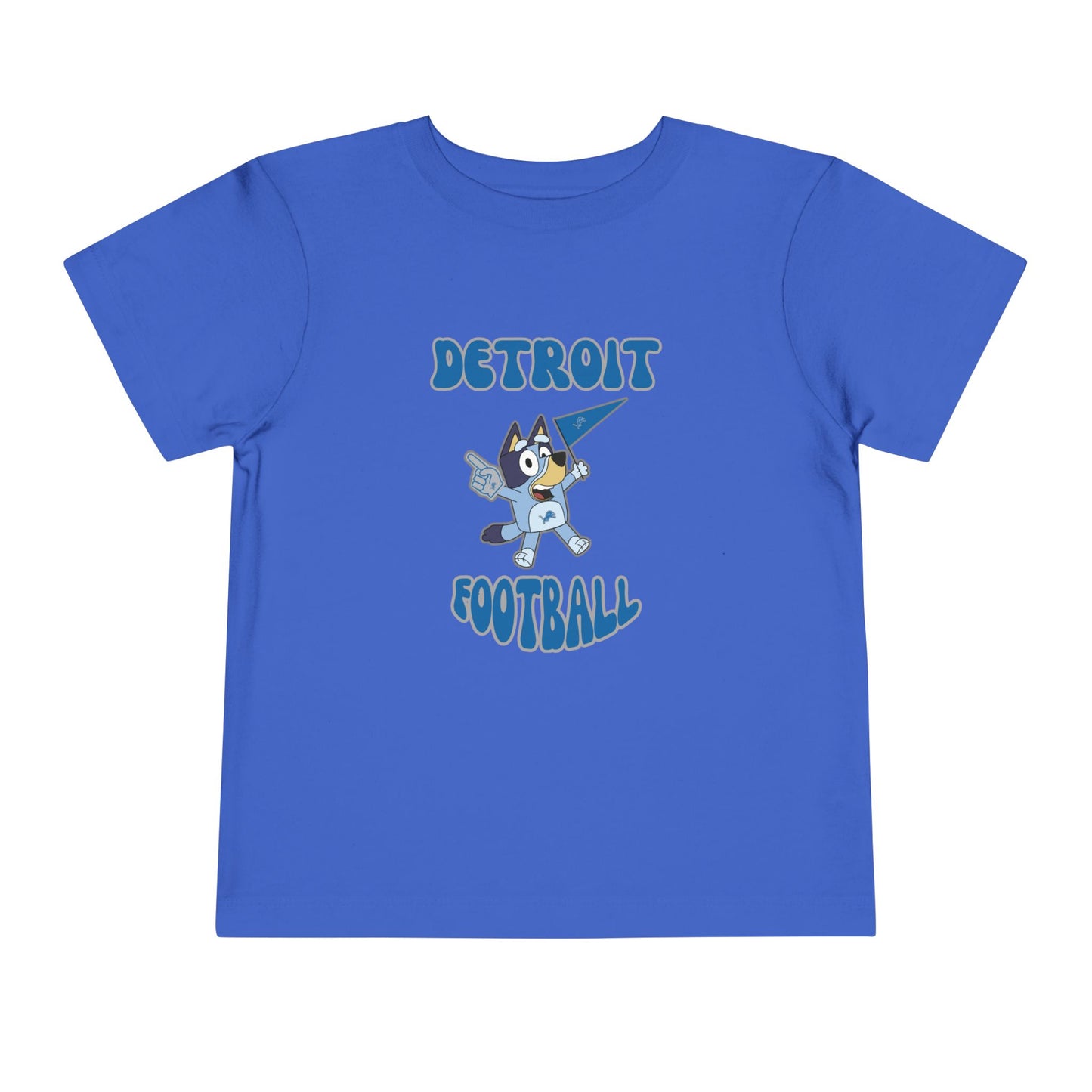 Toddler Bluey Design Detroit Lions Football  -Inspired T-Shirt