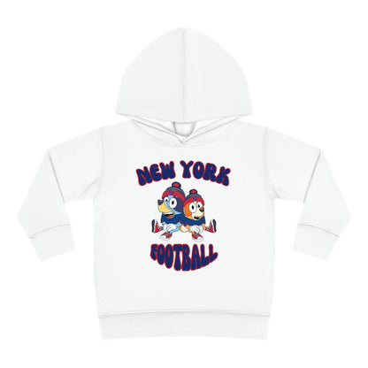 Toddler Bluey & Bingo Design New York Giants Football - Inspired Pullover Fleece Hoodie