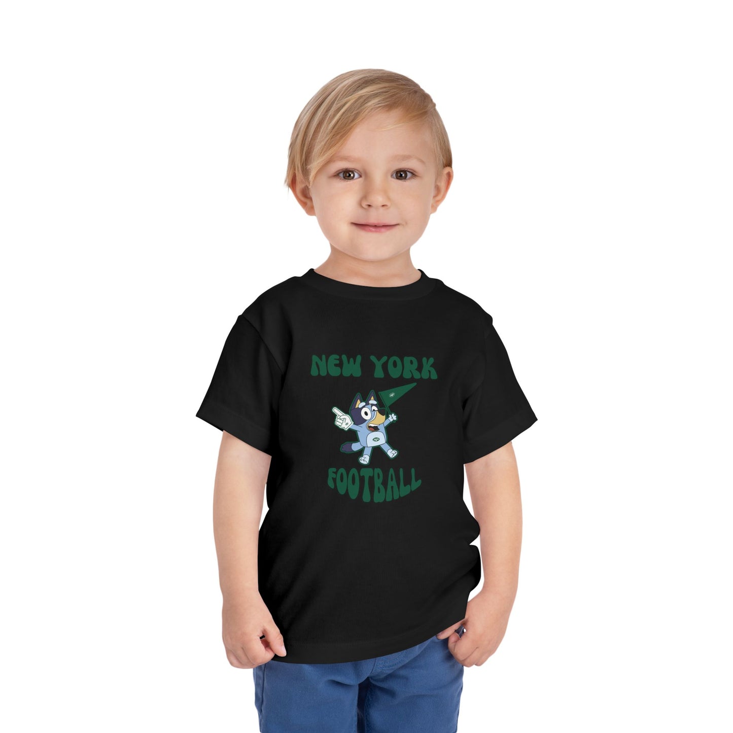 Toddler Bluey Design New York Jets Football -Inspired T-Shirt