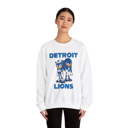 Sonic and Knuckles Jahmyr Gibbs and David Montgomery Detroit Lions Unisex Crewneck Sweatshirt