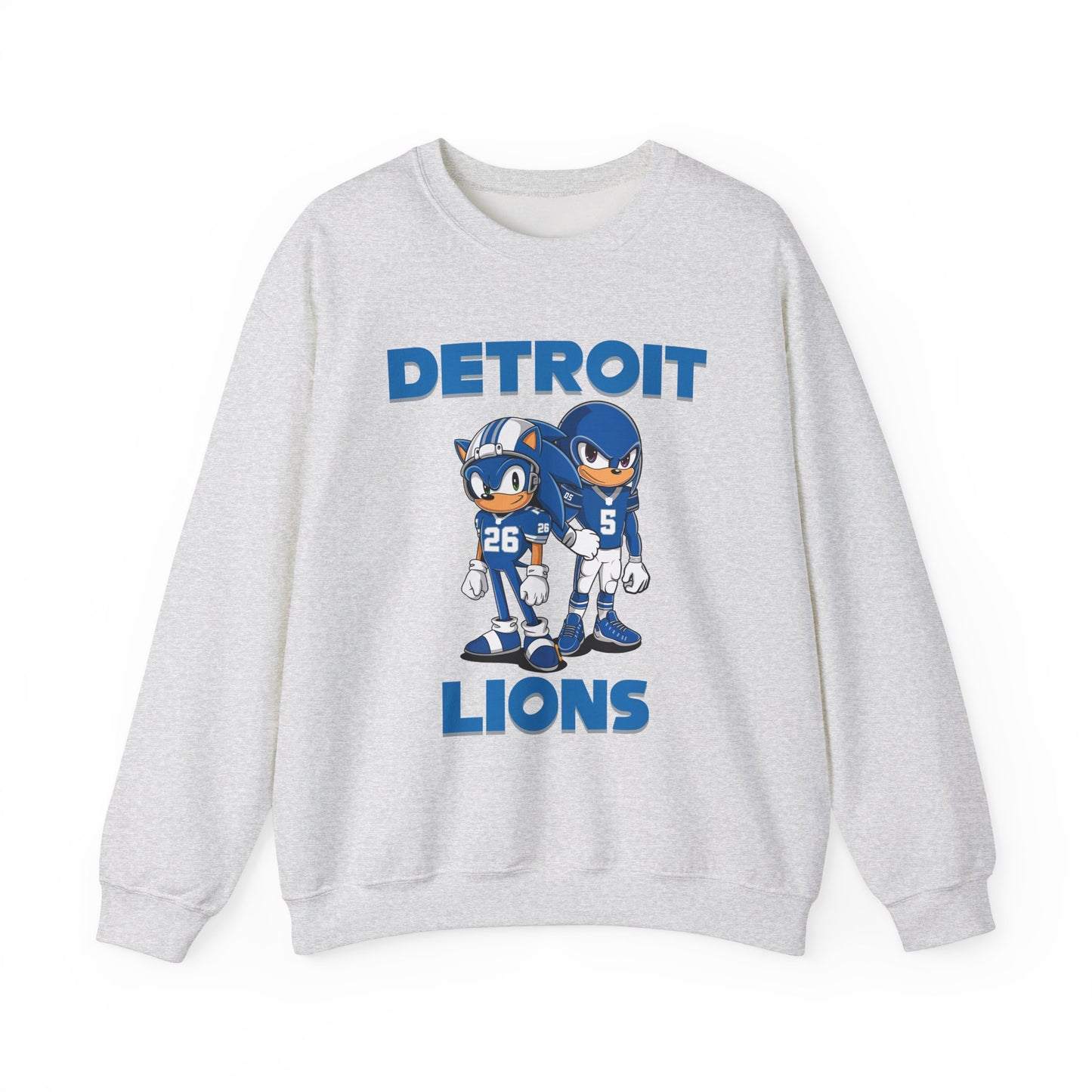 Sonic and Knuckles Jahmyr Gibbs and David Montgomery Detroit Lions Unisex Crewneck Sweatshirt