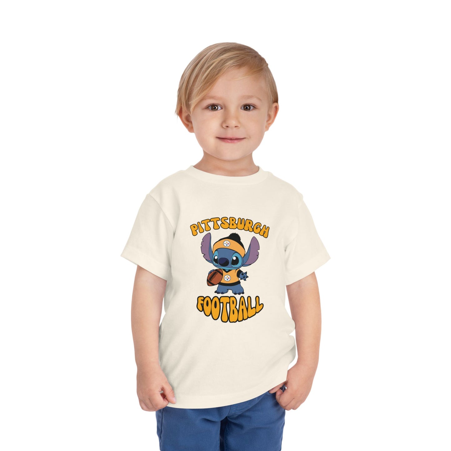 Toddler Stitch Design Steelers  Football - Inspired T-Shirt