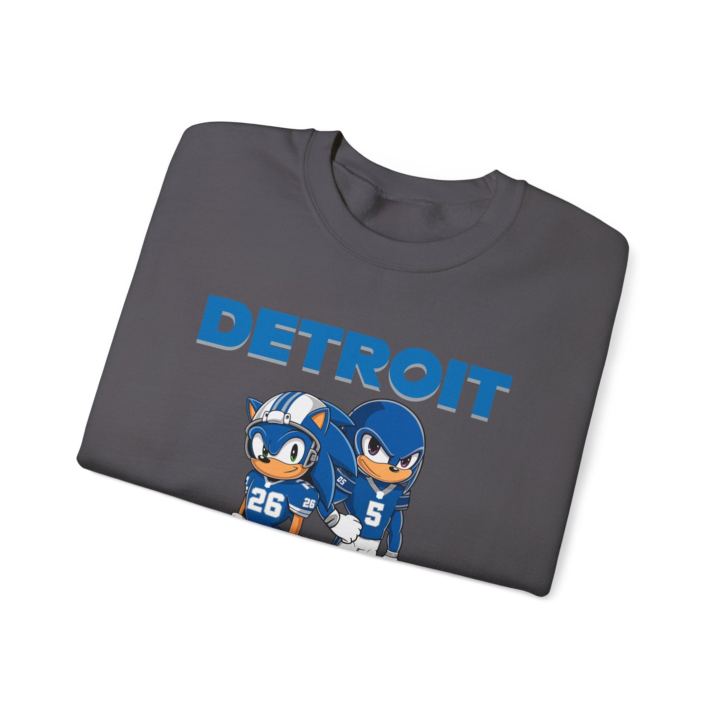 Sonic and Knuckles Jahmyr Gibbs and David Montgomery Detroit Lions Unisex Crewneck Sweatshirt