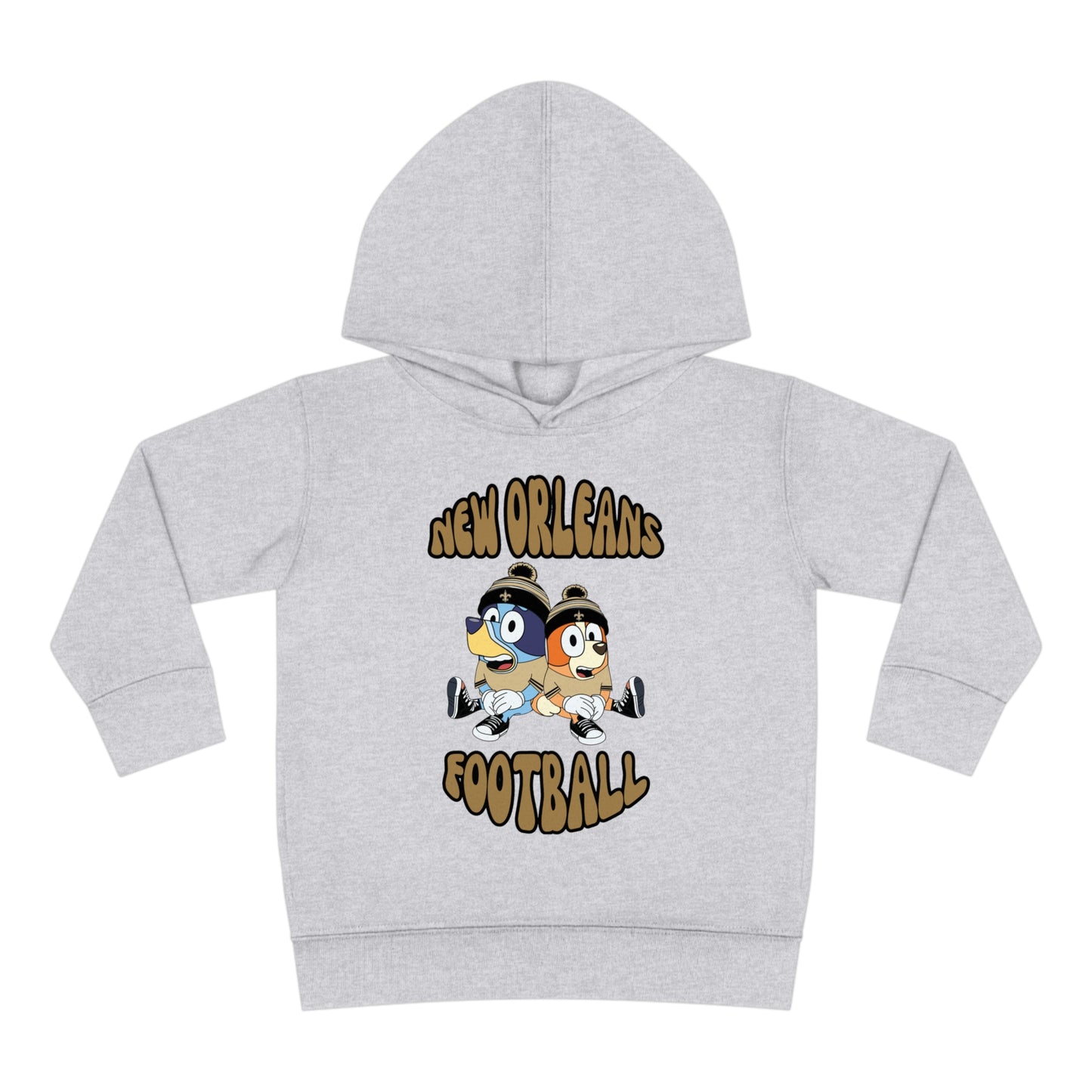 Toddler Bluey & Bingo Design Saints Football - Inspired Pullover Fleece Hoodie