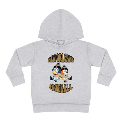 Toddler Bluey & Bingo Design Saints Football - Inspired Pullover Fleece Hoodie