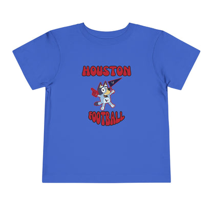 Toddler Bluey Design Houston Texans Football -Inspired T-Shirt