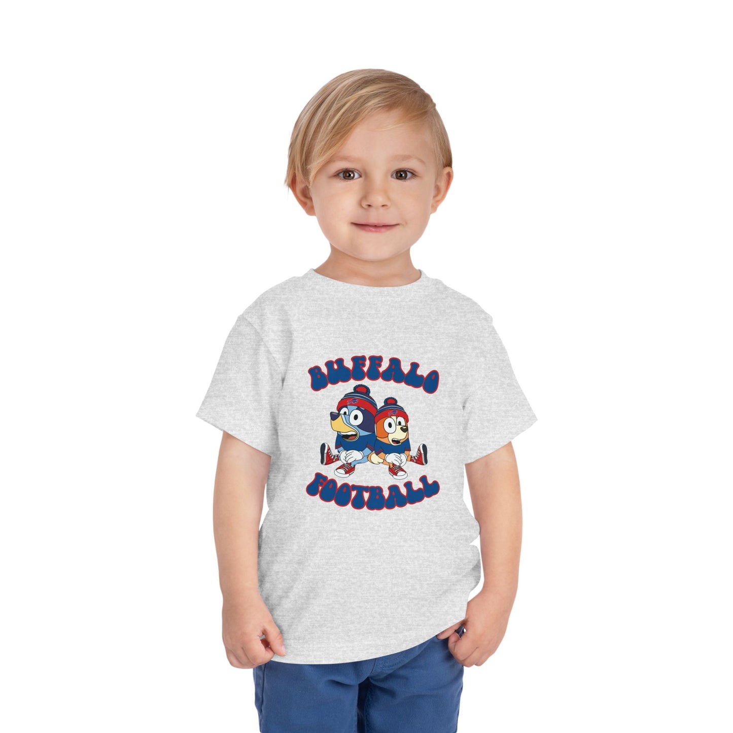 Toddler Bluey & Bingo Design Bills Football - Inspired T-Shirt