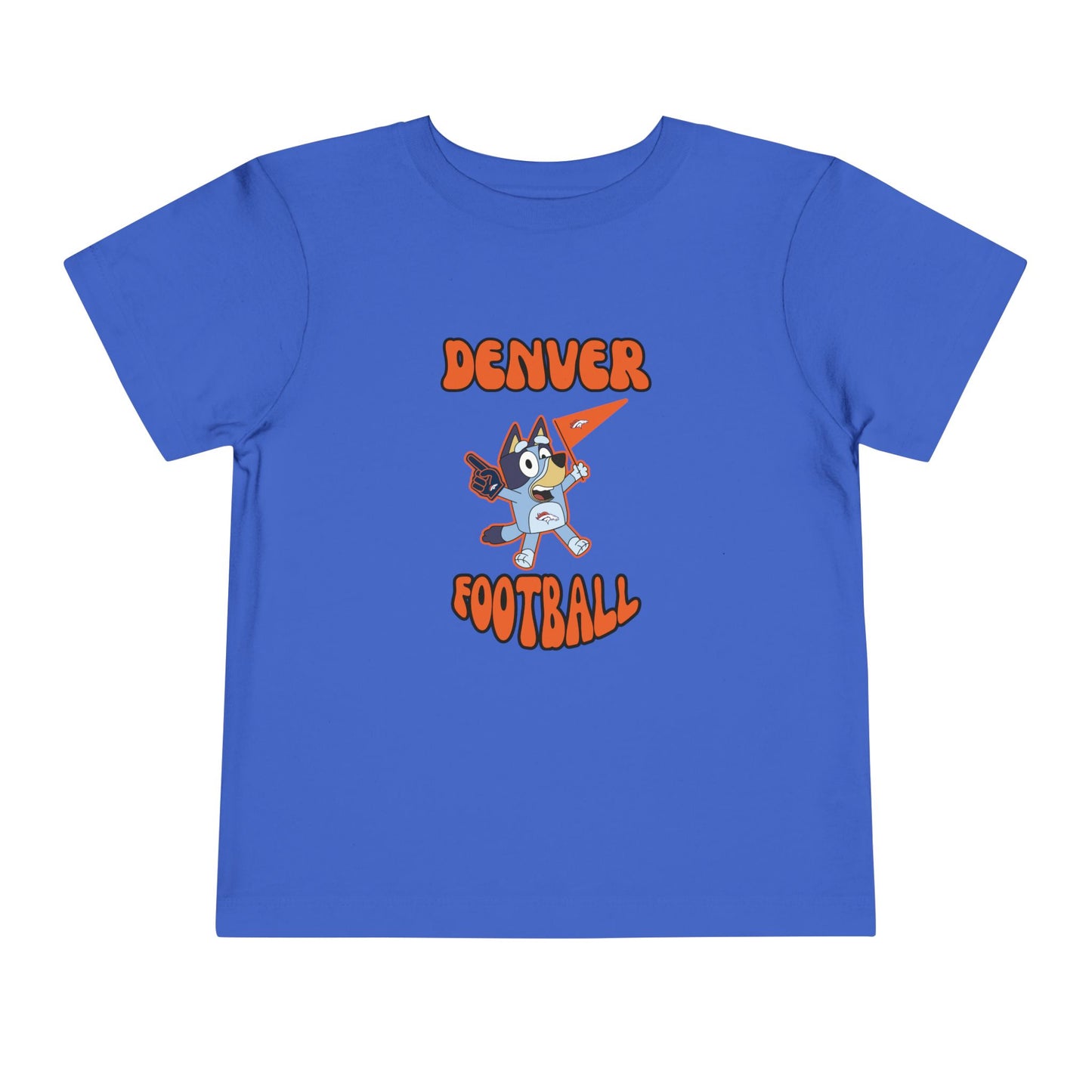 Toddler Bluey Design Denver Broncos Football  -Inspired T-Shirt