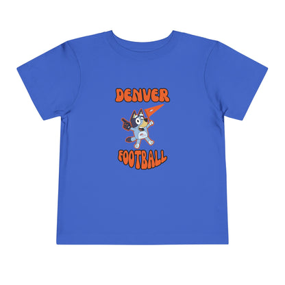 Toddler Bluey Design Denver Broncos Football  -Inspired T-Shirt