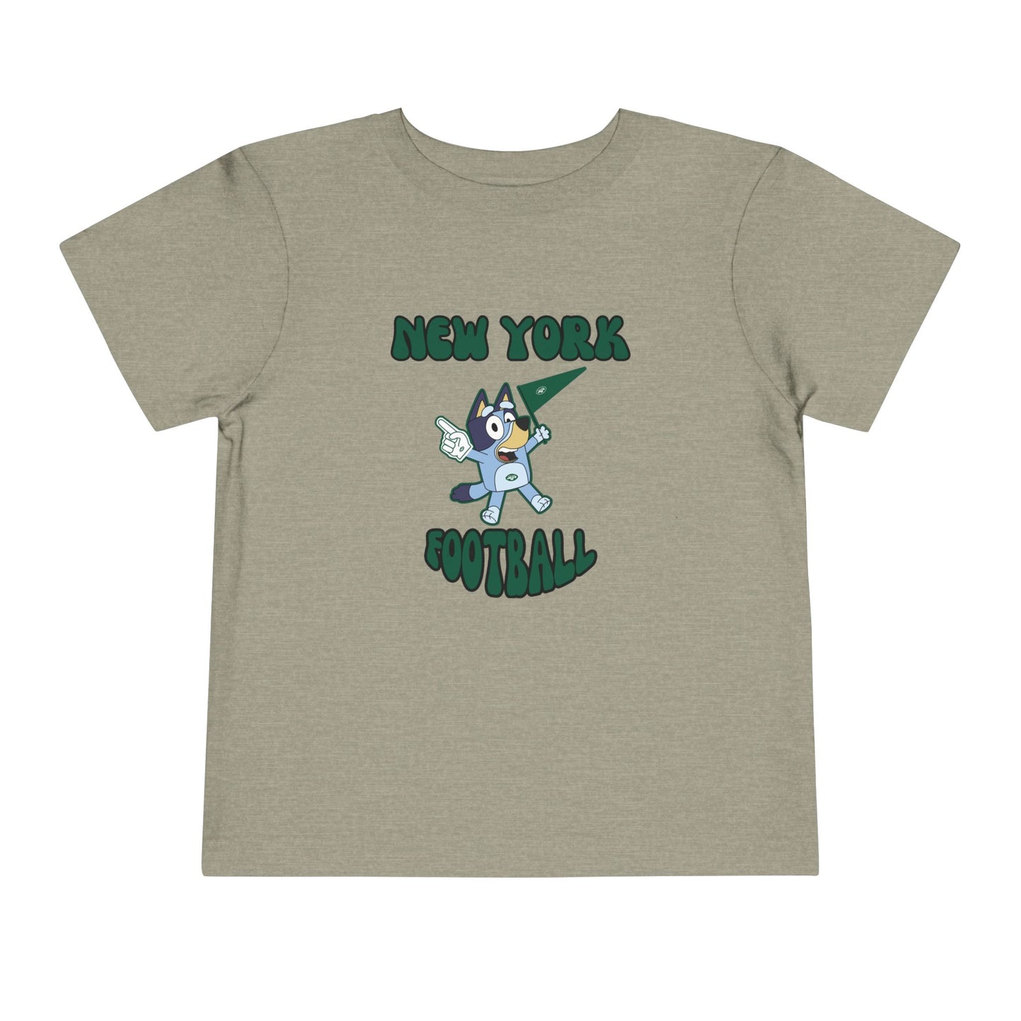 Toddler Bluey Design New York Jets Football -Inspired T-Shirt