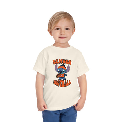 Toddler Stitch Design Broncos Football - Inspired T-Shirt