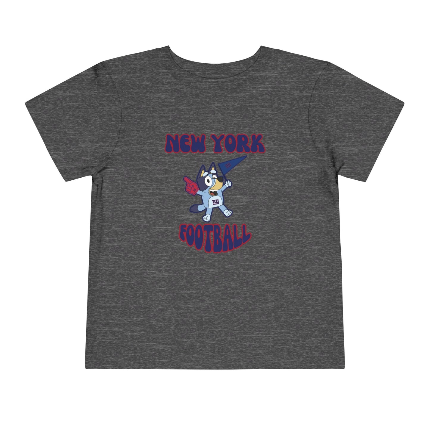 Toddler Bluey Design New York Giants Football -Inspired T-Shirt