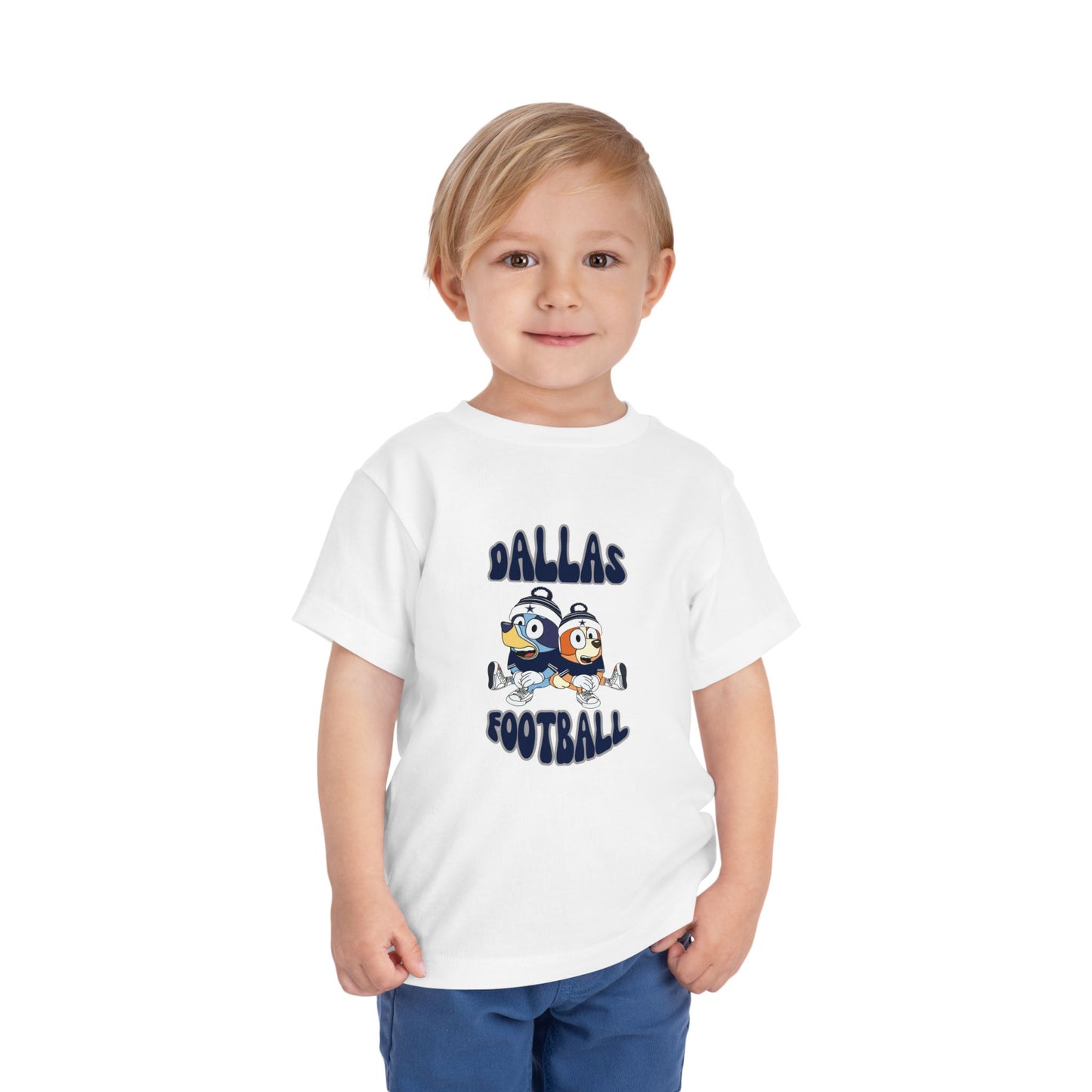 Toddler Bluey & Bingo Design Dallas Football - Inspired T-Shirt