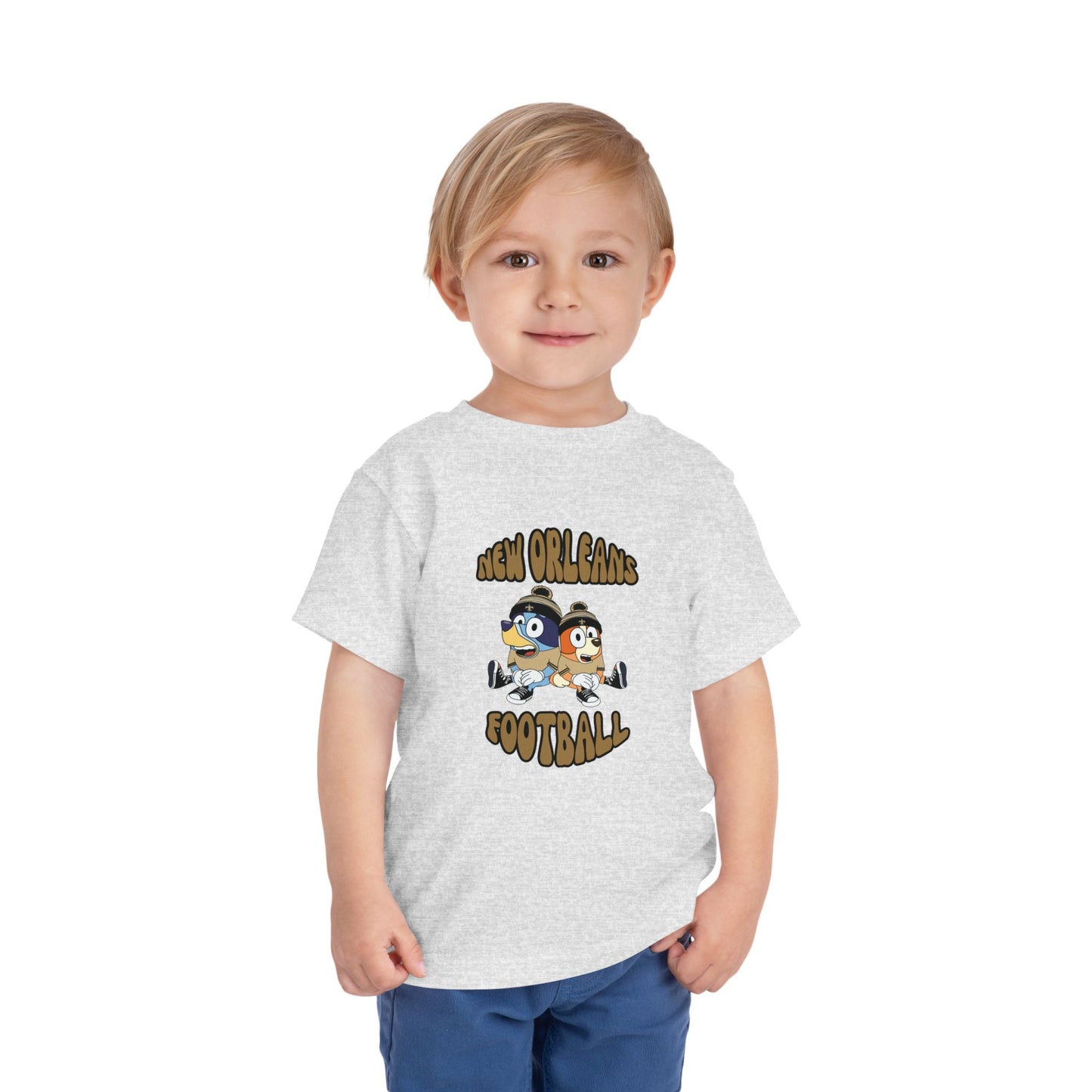 Toddler Bluey & Bingo Design Saints Football - Inspired T-Shirt