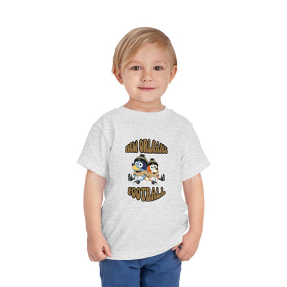 Toddler Bluey & Bingo Design Saints Football - Inspired T-Shirt