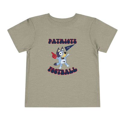 Toddler Bluey Design Patriots Football-Inspired T-Shirt