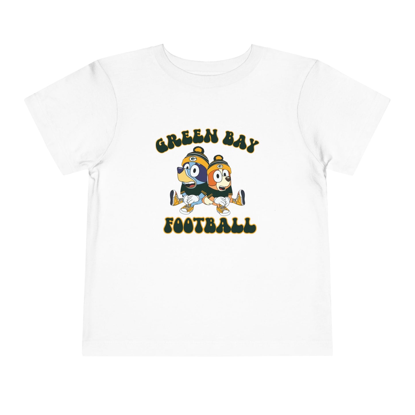 Toddler Bluey & Bingo Design Green Bay Football - Inspired T-Shirt