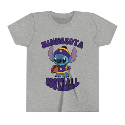 Youth Stitch Design Vikings Football - Inspired T-Shirt