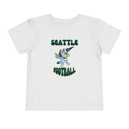 Toddler Bluey Design Seattle Seahawks Football -Inspired T-Shirt