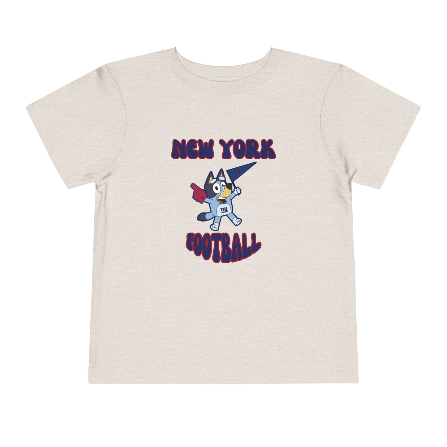 Toddler Bluey Design New York Giants Football -Inspired T-Shirt