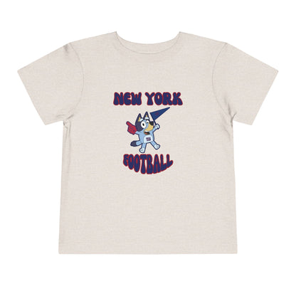 Toddler Bluey Design New York Giants Football -Inspired T-Shirt