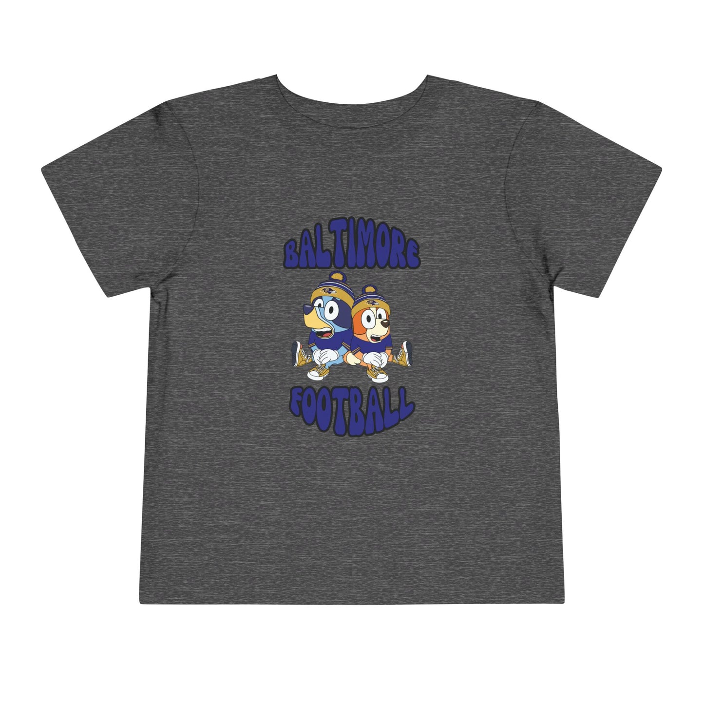 Toddler Bluey & Bingo Design Ravens Football - Inspired T-Shirt