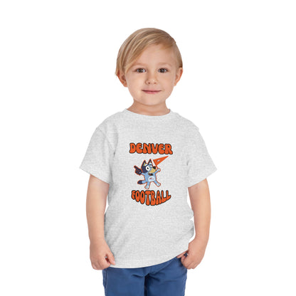 Toddler Bluey Design Denver Broncos Football  -Inspired T-Shirt