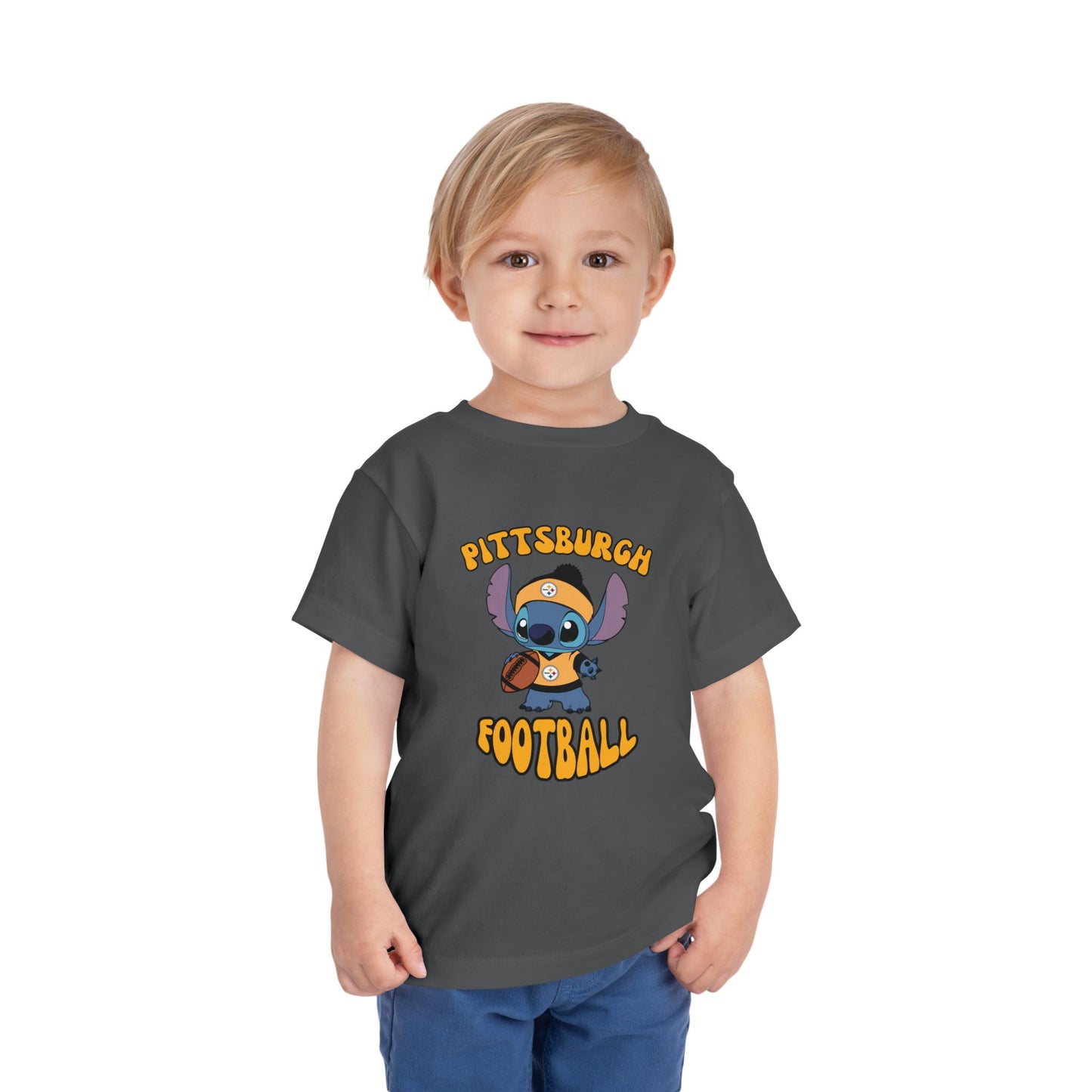 Toddler Stitch Design Steelers  Football - Inspired T-Shirt