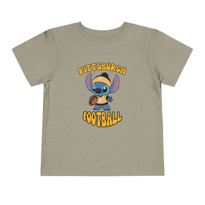 Toddler Stitch Design Steelers  Football - Inspired T-Shirt