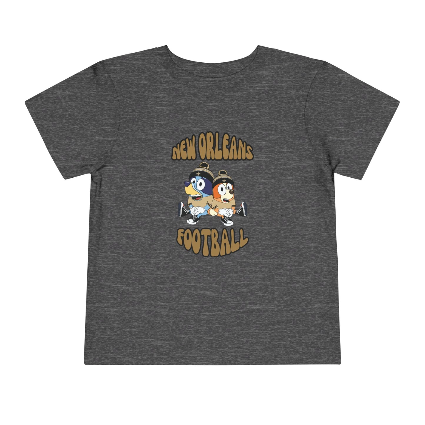 Toddler Bluey & Bingo Design Saints Football - Inspired T-Shirt