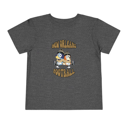 Toddler Bluey & Bingo Design Saints Football - Inspired T-Shirt