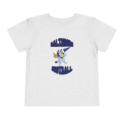 Toddler Bluey Design Baltimore Ravens Football  -Inspired T-Shirt