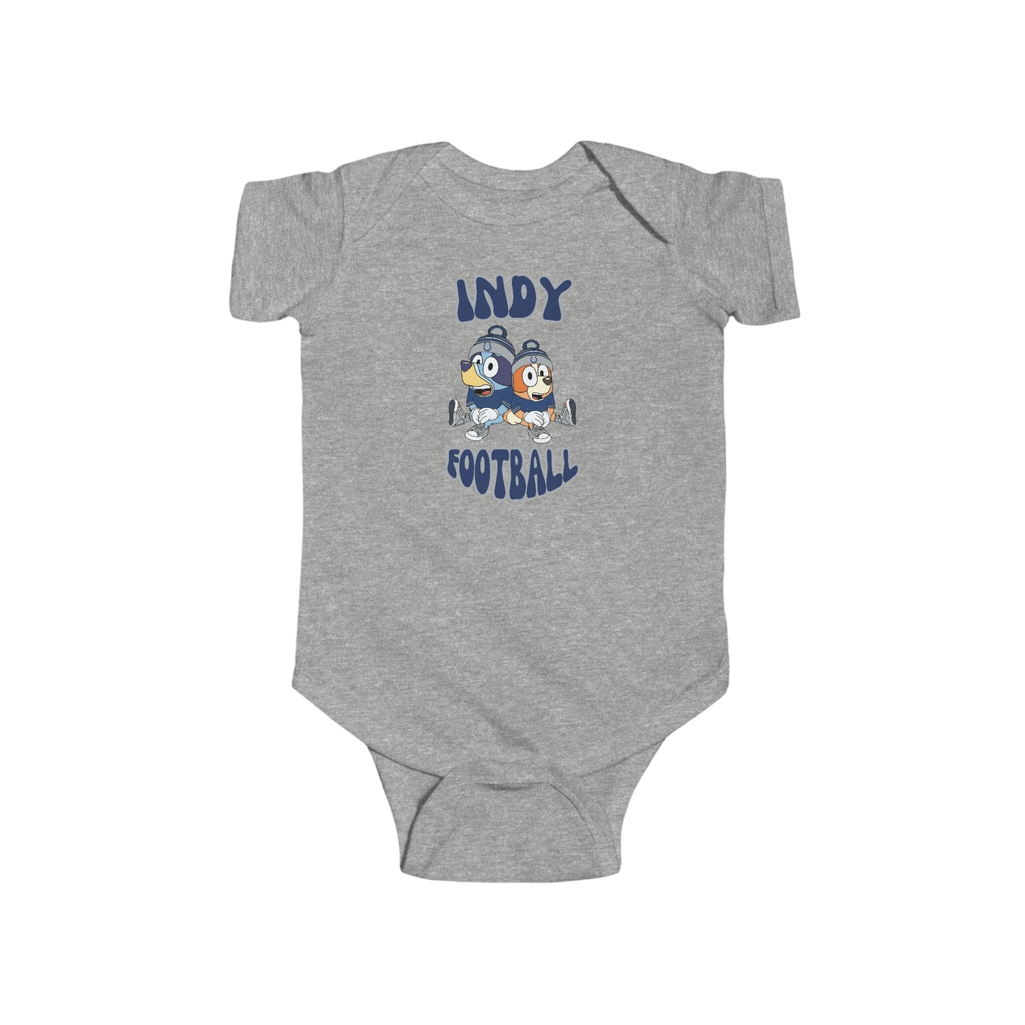 Infant Bluey & Bingo Design Colts Football - Inspired Onesie