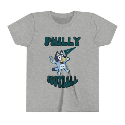 Youth Bluey Design Philadelphia Eagles Football -Inspired T-Shirt