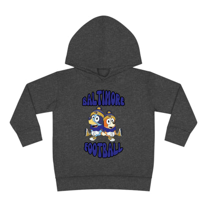 Toddler Bluey & Bingo Design Ravens Football - Inspired Pullover Fleece Hoodie