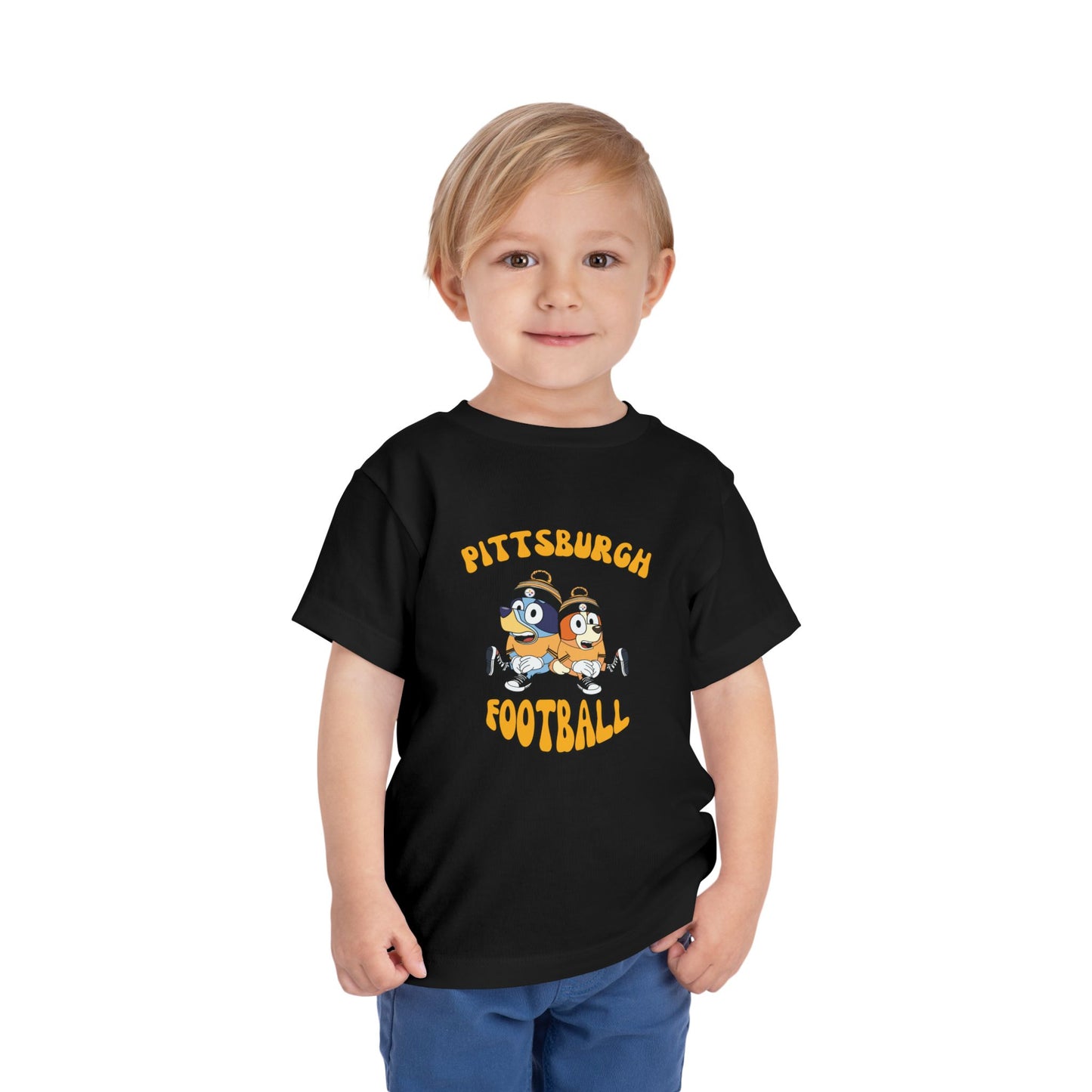 Toddler Bluey & Bingo Design Pittsburgh Steelers Football - Inspired T-Shirt