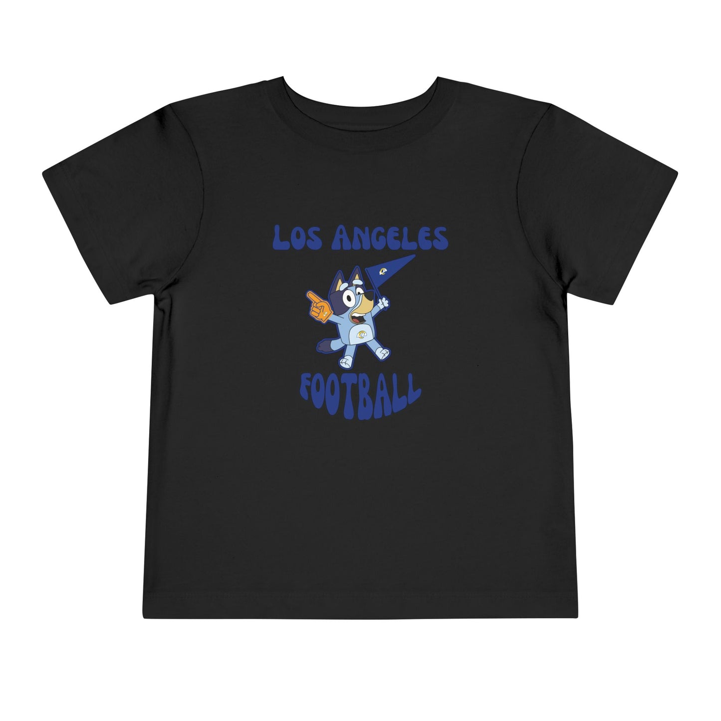 Toddler Bluey Design Las Angeles Rams Football -Inspired T-Shirt