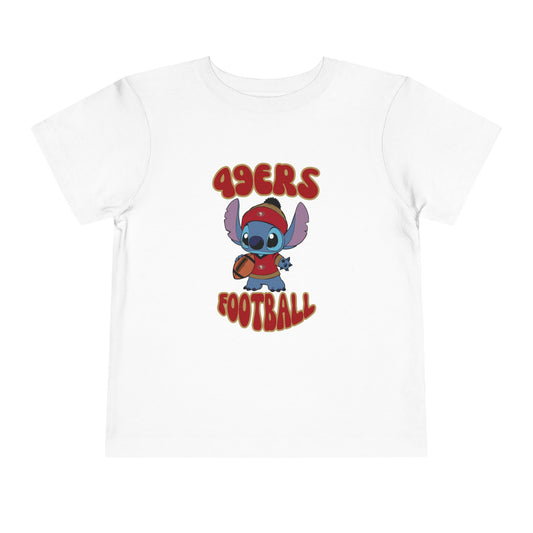 Toddler Stitch Design 49ERs Football - Inspired T-Shirt